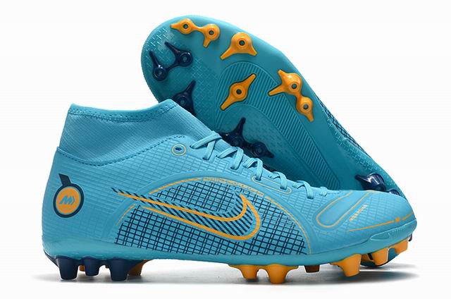 Nike Vapor 14 Academy AG Men's Football Shoes Blue Yellow-7